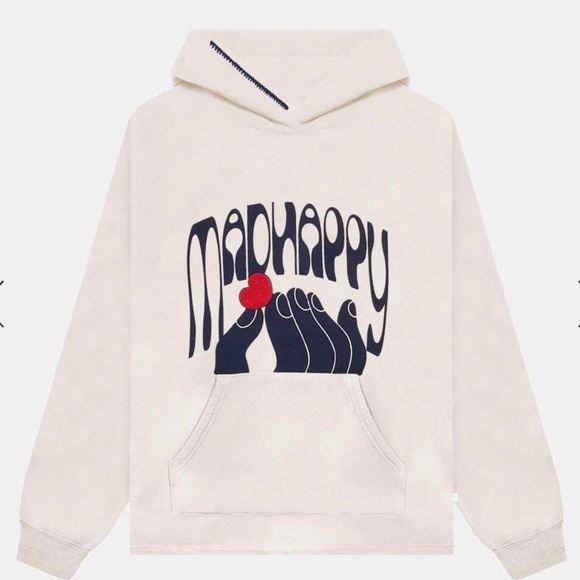 Madhappy Sweaters - Madhappy White Touch of Love Hoodie